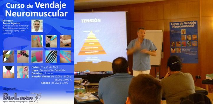 Ultimas 3 plazas para el Curso Básico de Vendaje Neuromuscular de la Proxima Semana en San Sebastián, impartido por Txema Aguirre