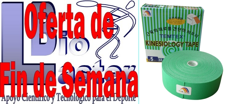 Oferta de Fin de Semana en Biolaster: Kinesiology Tape TEMTEX 5cm x 32m color Verde