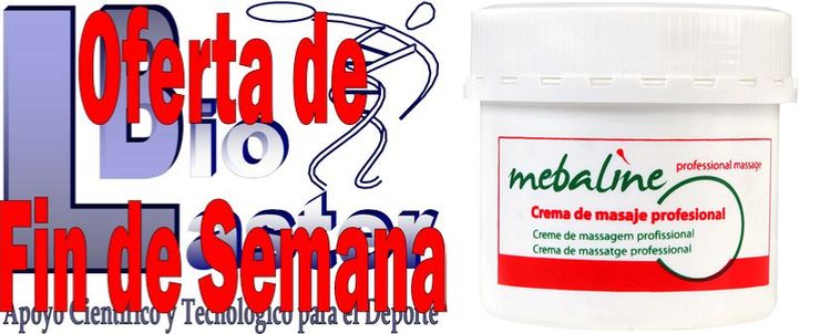 Oferta de Fin de Semana en Biolaster: Crema Professional de Masaje Mebaline 800 ml