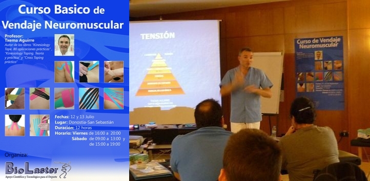 Curso Básico de Vendaje Neuromuscular en San Sebastián, impartido por Txema Aguirre