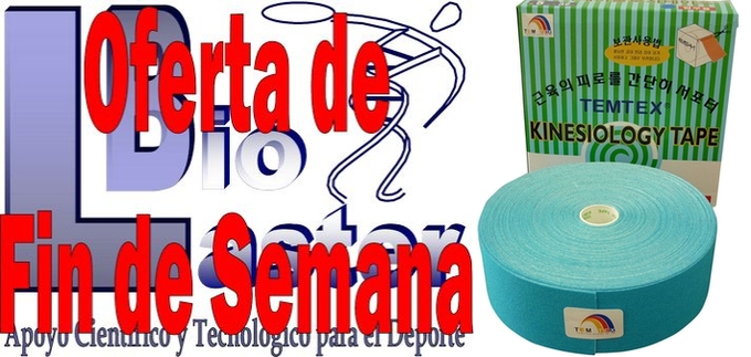 Oferta de Fin de Semana en Biolaster: Kinesiology Tape TEMTEX 5cm x 32m color Azul