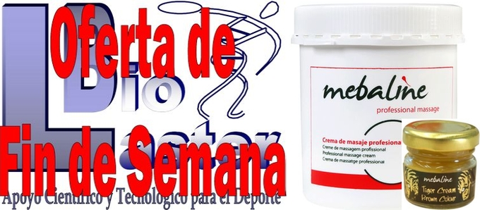 Oferta de Fin de Semana en Biolaster: Envase de Bálsamo de Tigre Gratis al comprar la Crema Professional de Masaje Mebaline 800 ml