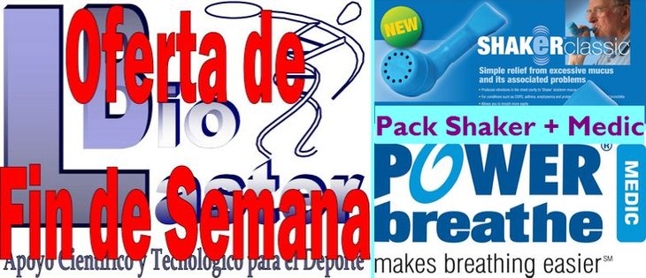 Oferta de Fin de Semana en Biolaster: Pack compuesto por el Shaker Classic + POWERbreathe Medic