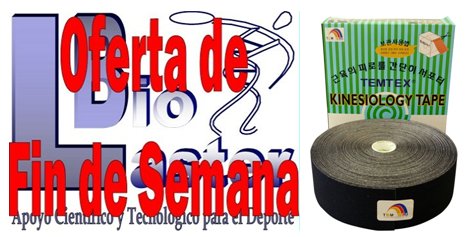 Oferta de Fin de Semana en Biolaster: Kinesiology Tape TEMTEX 5cm x 32m color Negro