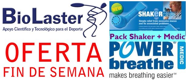 Oferta de Fin de Semana en Biolaster: Pack compuesto por el Shaker Classic + POWERbreathe Medic