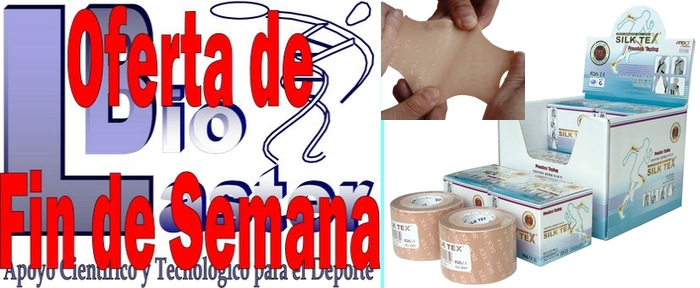 Oferta de Fin de Semana en Biolaster: Caja de 8 Tapes de SilkTex, tape de Elasticidad Multidireccional