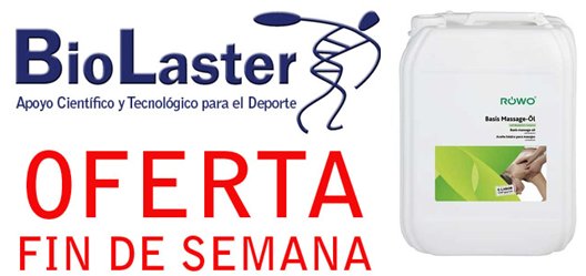 Oferta de Fin de Semana en Biolaster: Aceite Básico de Masaje ROWO de 5 Litros