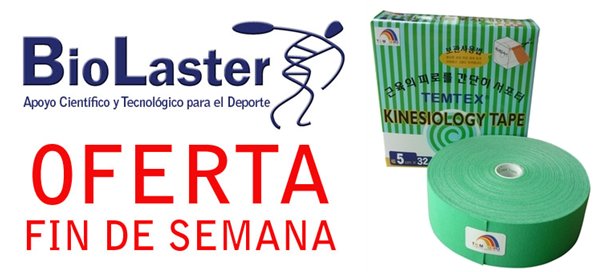 Oferta de Fin de Semana en Biolaster: Kinesiology Tape TEMTEX 5cm x 32m color Verde