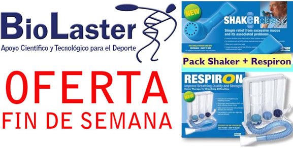 Oferta de Fin de Semana en Biolaster: Pack compuesto por el Shaker Classic + Respiron
