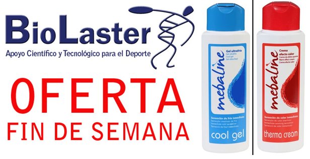 Oferta de Fin de Semana en Biolaster: Conjunto de Cremas Mebaline Cool Gel 400 y Therma Cream 400