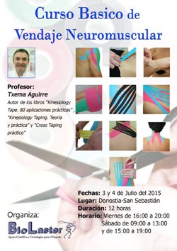 Curso Básico de Vendaje Neuromuscular en San Sebastián, impartido por Txema Aguirre