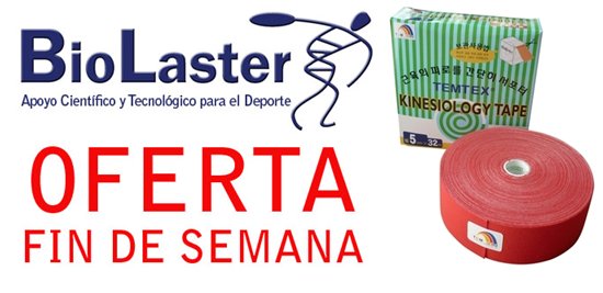 Oferta de Fin de Semana en Biolaster: Kinesiology Tape TEMTEX 5cm x 32m color Rojo