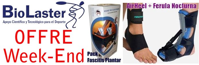 Offre de Wek-End chez Biolaster: Pack Fasciite Plantaire d'Aircast