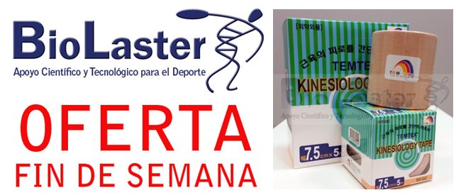 La caja de 4 unidades de Kinesiology Tape TEMTEX 7,5cm x 5m color Beige en OFERTA este Fin de Semana en Biolaster