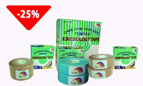 Tapes de vendaje neuromuscular al 25% de descuento