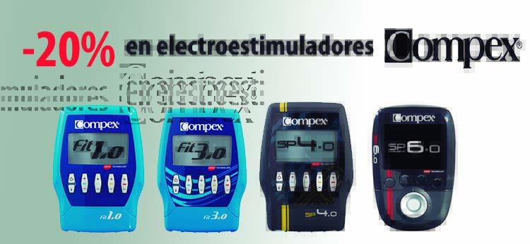 Descuento del 20% en los electroestimuladores Compex rebajados!