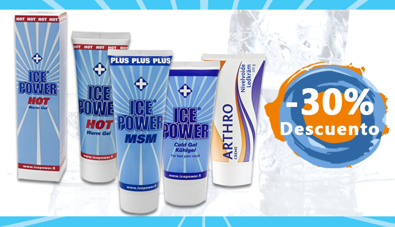 ¡Las Cremas de Ice Power al 30% de descuento!