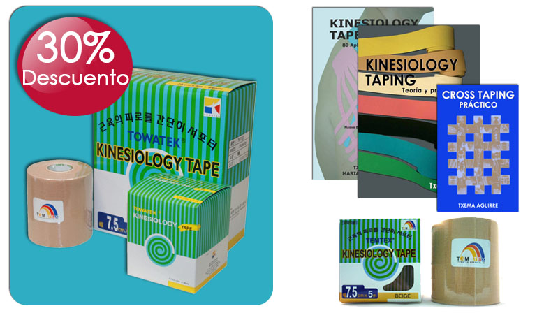30% de descuento en la caja de Kinesiology Tape Temtex 7.5 cm