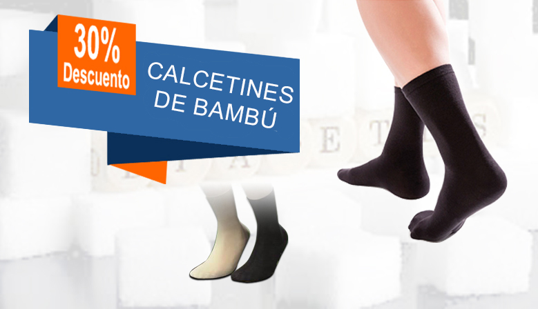 Calcetín de Hilo de Bambú Dirigido a Personas con Diabetes al 30% de descuento