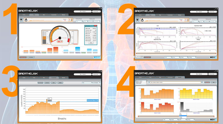 Evaluación Funcional y Entrenamiento Respiratorio con Software BREATHELINK y POWERbreathe K4 y K5