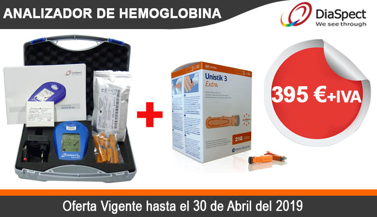¡El Maletín del Analizador de Hemoglobina DiaSpect Tm en oferta!
