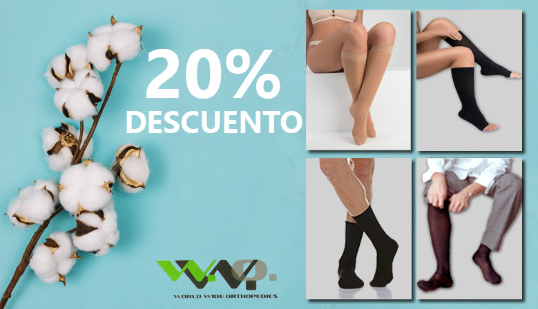 Las prendas de compresión médica y para el cuidado del pie al 20% de descuento