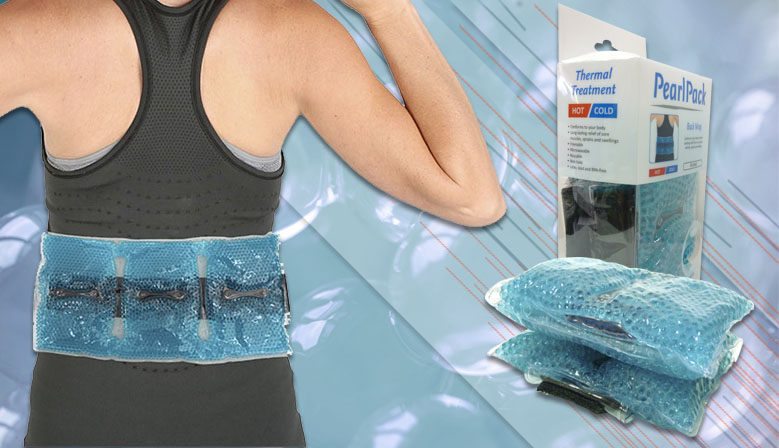 Envoltura Lumbar de Perlas para la aplicación de frío a nivel lumbar
