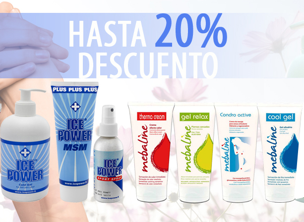 Cremas y Aceites con Efecto Frío / Calor hasta el 20% de descuento