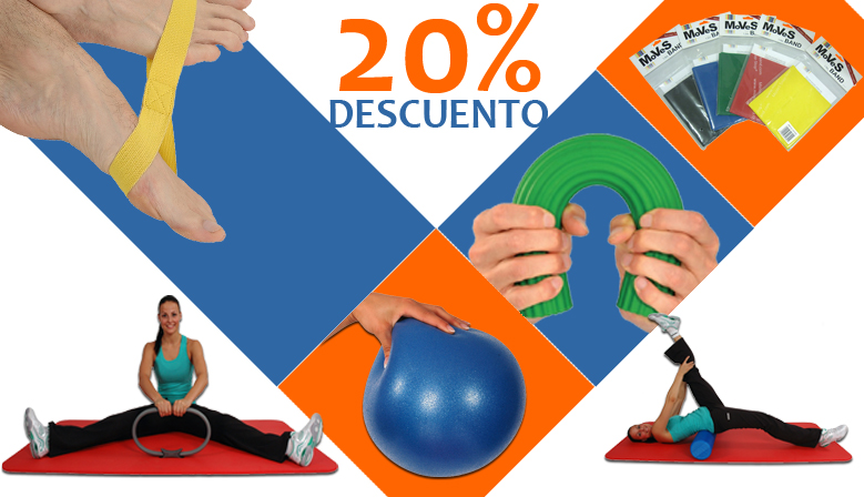 ¡Oferta del mes de agosto! Todos los productos de MVS Fitness y Rehabilitación al 20% de descuento.