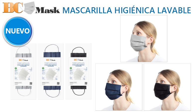 Nueva mascarilla reutilizable de algodón BC Mask