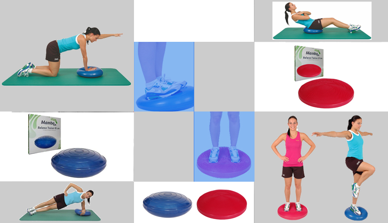 Alomejor Equilibrio de Yoga Disco de Equilibrio Equilibrio de Yoga Disco de Entrenamiento de Estabilidad Cojín Wobble Pad Ball y Bomba Gratis