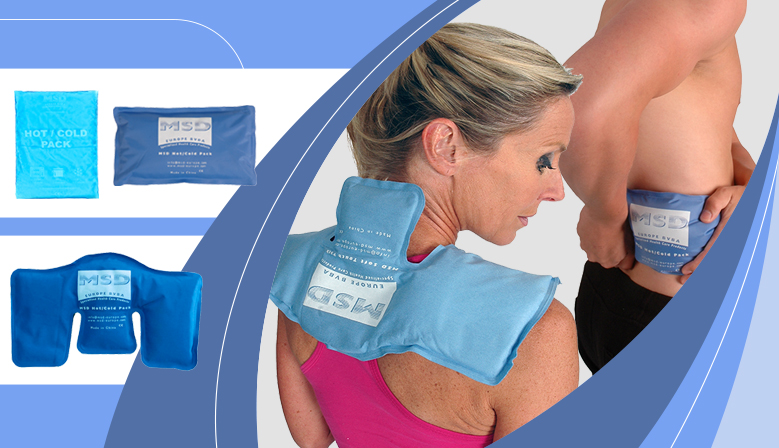 Aplicación de crioterapia localizada con las bolsas de frío/calor
