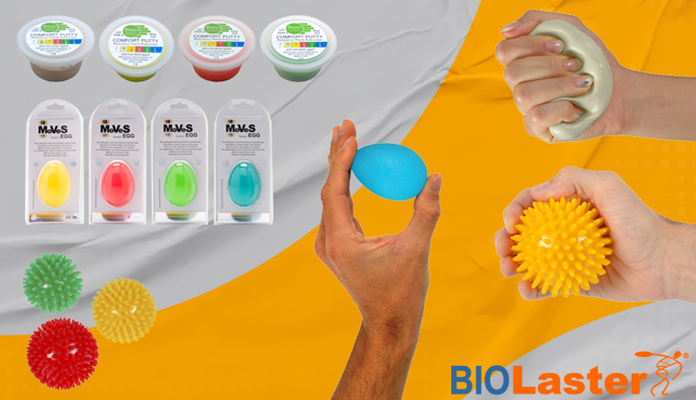 Masillas, huevos y pelotas de masaje ¿Qué beneficios tienen estos productos en lesiones en la extremidad superior?