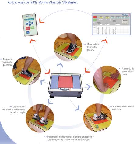 vibralaster plataforma vibratoria entrenamiento fuerza muscular whole body vibration