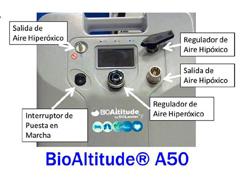 generador de hipoxia BioAltitude A50 para la realización de hipoxia intermitente y en reposo