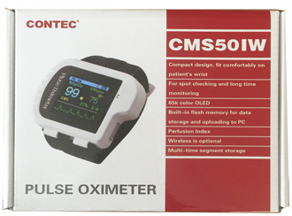 Imagen del Pulsioximetro CMS50IW imagen del pulsioximetro CMS 50IW que estudia la saturacion arterial oxigeno