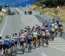 ciclismo ruta profesiional abanicos